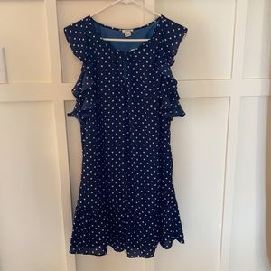 J. CREW Polka Dot Printed Flutter Dress XS